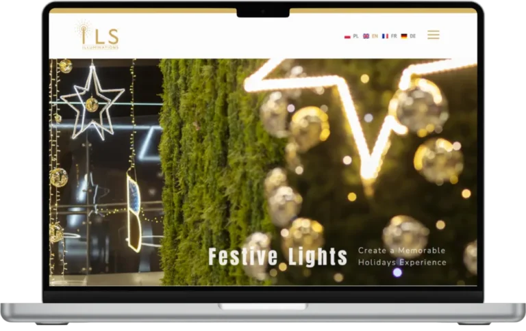 strona dla dekoratorki świetlnej strona wizytówka wielojęzyczna