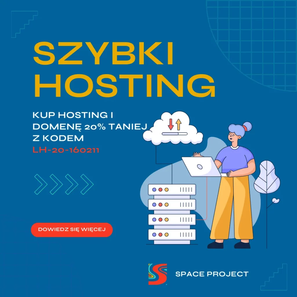 co to jest hosting i domena grafika przedstawiająca napis szybki hosting