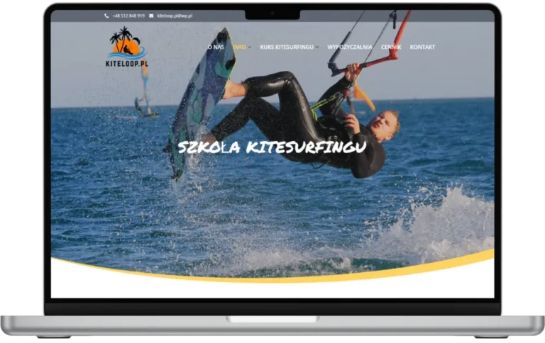 strona dla szkoły kitesurfingu